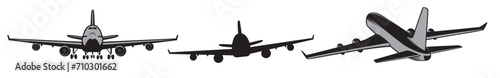 silhouette of a aero plane