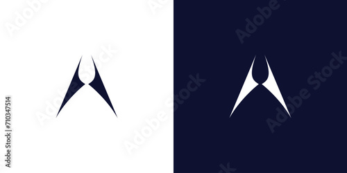 Modern and sophisticated letter A initials logo design