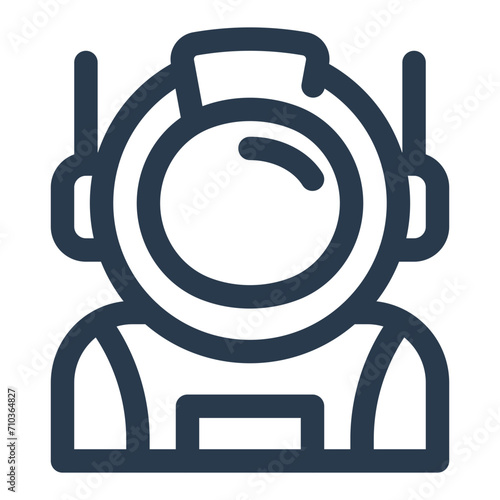 Astronaut Explorer Vector Icon Illustration