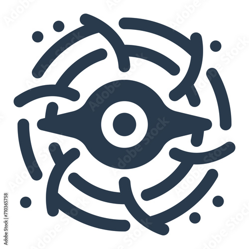 Black Hole Phenomenon Vector Icon Illustration