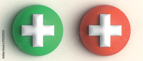 First aid icon symbol vector. First aid 3d isolated vector set. 3d aide vector icon render illustration