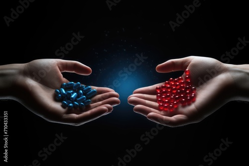 Choice Concept Blue and Red Pills