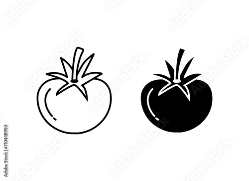 Tomato icon set. vector illustration