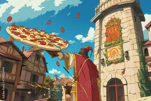 Sultan Pepperoni the First, notorious for his fiery temper and obsession with pizza, accidentally launches a catapult full of pepperoni slices at a neighboring kingdom during a peace negotiation