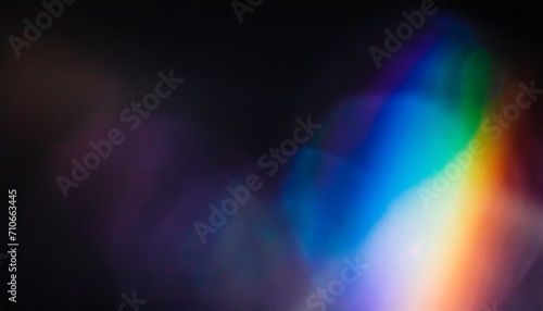 blur colorful rainbow crystal light leaks on black background defocused abstract multicolored retro film lens flare bokeh analog photo overlay or screen filter effect glow vintage prism colors 