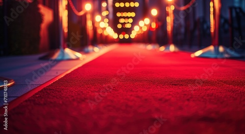 the red carpet at the hollywood premiere