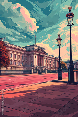 Buckingham Elegance - Ultradetailed Illustration for Royal Grandeur