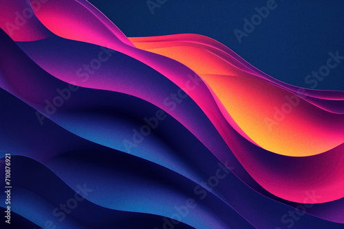 red purple orange curves and glimmer gradient abstract grainy background wallpaper texture with noise web banner design header