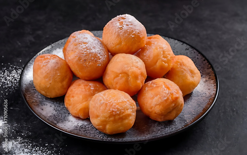 Capture the essence of Puff Puff in a mouthwatering food photography shot