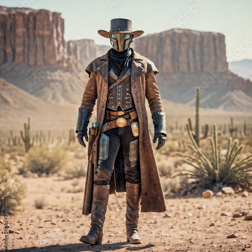 Robo cowboy in the desert