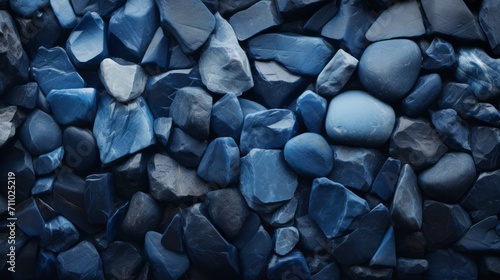 Abstract Dark Blue Background with Blue Stone Texture AI Generated