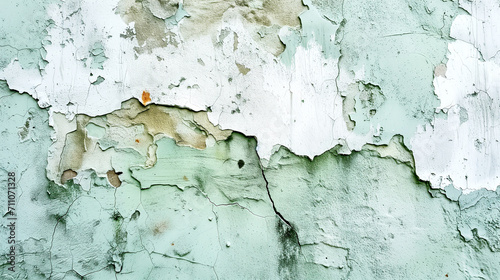 Peeling paint on the wall. Grunge texture, old rough cracked stone. Pattern, textured surface.
