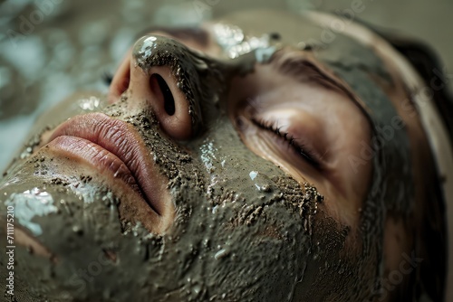 mud therapy on skin, detoxifying, spa