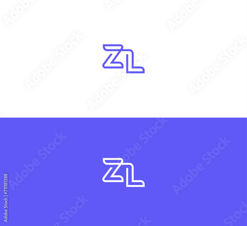 ZL ,LZ letter logo design template elements. Modern abstract digital alphabet letter logo. Vector illustration. New Modern logo.