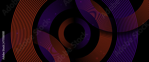 Red and purple violet vector 3D technology futuristic glow with line shapes banner. Modern shiny lines. Futuristic technology concept template. Vector illustration