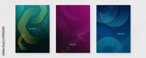 Colorful colourful vector abstract futuristic modern neon poster with shape line. Modern cover template for annual report, flyer, brochure, presentation, poster, and catalog