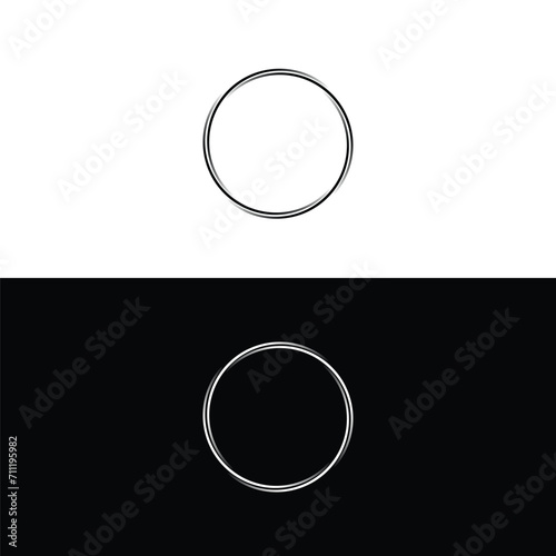 Circle vector logo silhouette design . Circle vector logo illustration