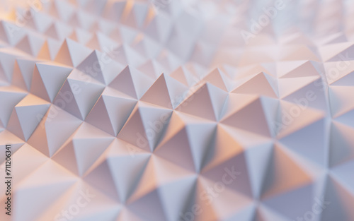 Triangle shape sound-absorbing cotton background, 3d rendering.