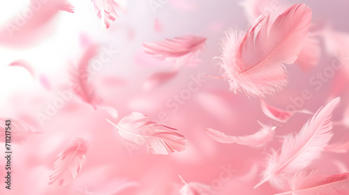 Pink feather Abstract background texture. 