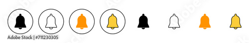 Bell Icon set vector. Notification sign and symbol for web site design