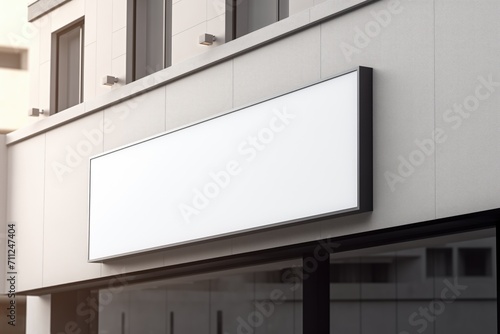 blank Shop signboard for mockup design. blank sign logo presentation template