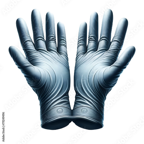 Isolated pair of Gloves clothing item on a transparent background, PNG File Format