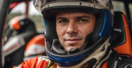 portrait of a rally driver