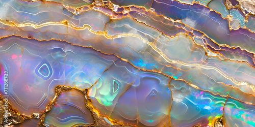 iridescent colourful opal stone texture background