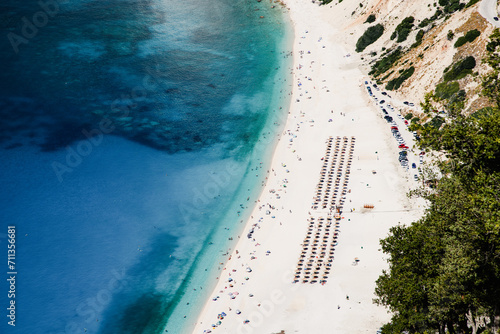 kefalonia Greece. Platia Ammos Beach one of the most beautiful beaches