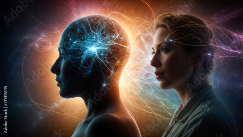 Telepathic communication. Mind power control by thought