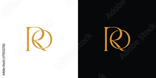 Unique and luxury letter RO initials logo design