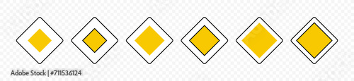 Priority road sign vector design