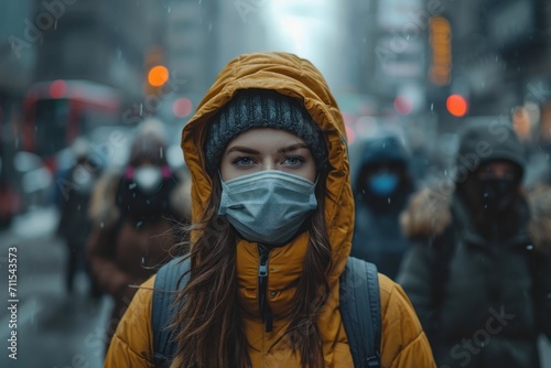 virus pandemic in the city