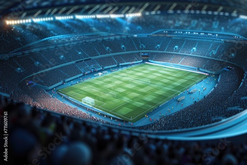 expansive soccer stadium