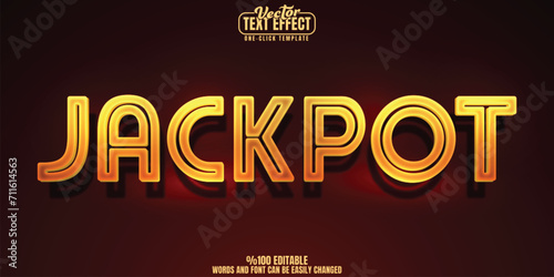 Casino editable text effect, customizable jackpot and slot 3D font style