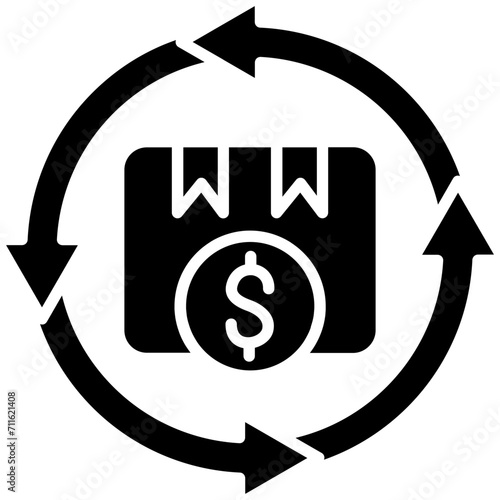 Product Resale icon vector image. Can be used for Economy.