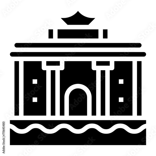 Trevi Fountain icon vector image. Can be used for Italy.