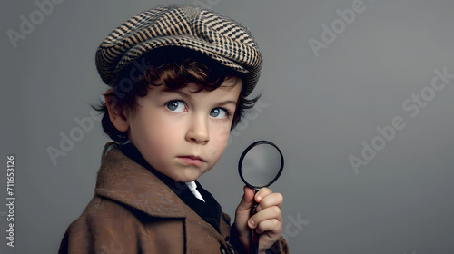 Portrait of a little detective