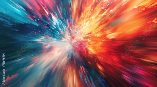 Dynamic universe of Motion Blur marvels. Vivid bursts of color and energy blend banner. 