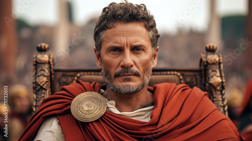 Portrait of an ancient Roman man. 