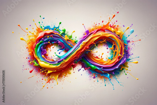 rainbow colourful infinity symbol autism rights advocates