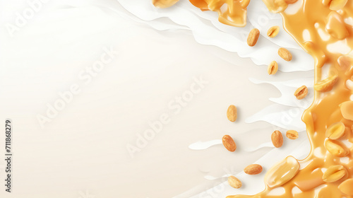 National peanut brittle day banner template. with lots of empty copy space for text. Generative AI
