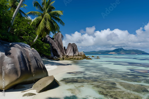 Anse Source d'Argent, Seychelles - With unique granite boulders, powdery pink sand, and vibrant coral reefs, Anse Source d'Argent is a stunning beach nestled on La Digue Island