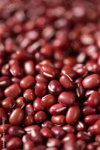 Raw red bean or azuki beans seeds texture background