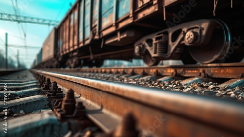 Close Up of Train on Train Track