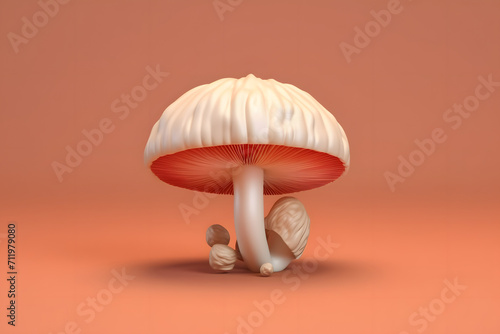 3d rendering Portobello Mushroom