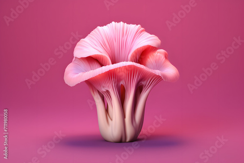 3d rendering Pink Oyster Mushroom