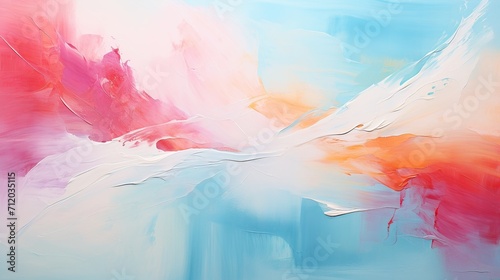 Abstract Background of expressionist painting with vibrant colors using an oil paint medium. The art of colorful brush strokes can be used for banners, wallpapers, covers and others.