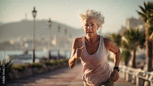 Senior citizen women doing fitness and being positive in life