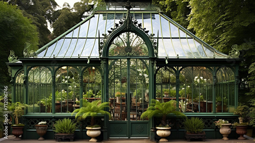 London Victorian Greenhouse An elegant greenhouse with garden